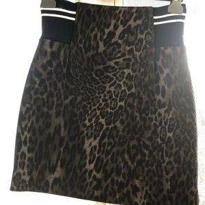 SANDRO PARIS NWT Brown Black Jaisy Leopard Skirt
